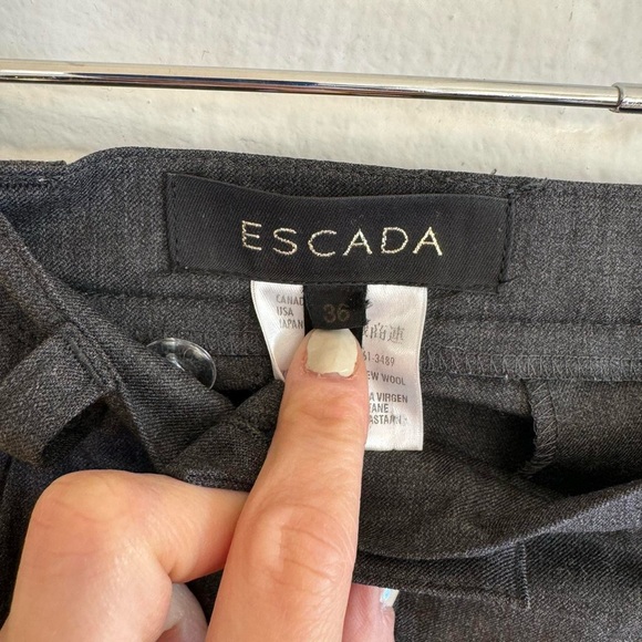 Vintage Y2K Escada Dark Grey Wool Trousers - Picture 3 of 5